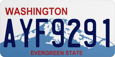 WA license plate AYF9291