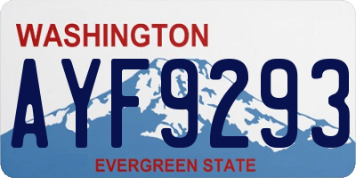 WA license plate AYF9293
