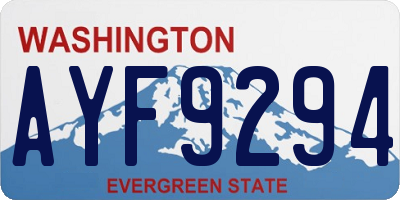 WA license plate AYF9294
