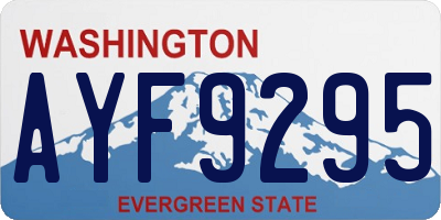 WA license plate AYF9295