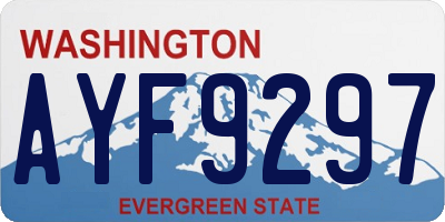 WA license plate AYF9297