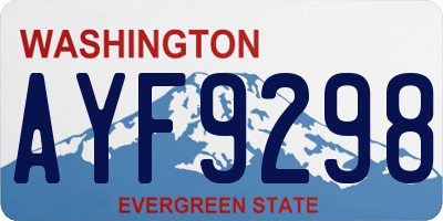 WA license plate AYF9298