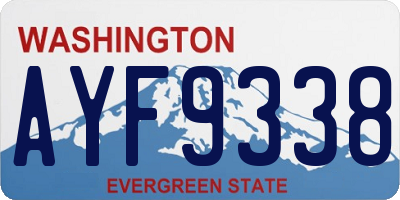 WA license plate AYF9338