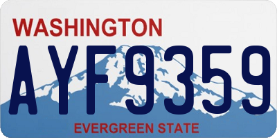 WA license plate AYF9359