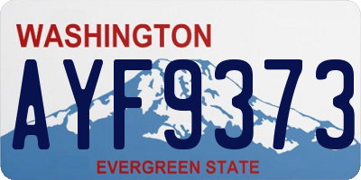 WA license plate AYF9373