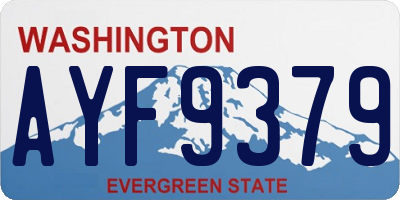 WA license plate AYF9379