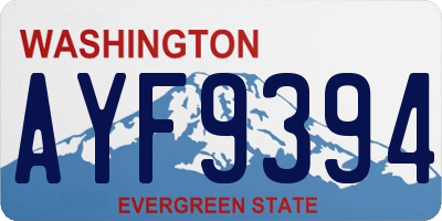 WA license plate AYF9394