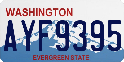 WA license plate AYF9395