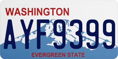 WA license plate AYF9399