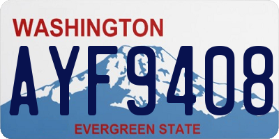 WA license plate AYF9408