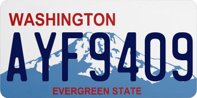 WA license plate AYF9409
