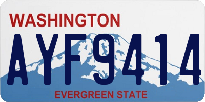 WA license plate AYF9414