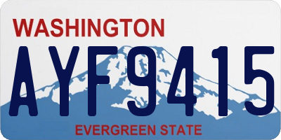 WA license plate AYF9415