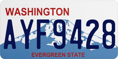 WA license plate AYF9428