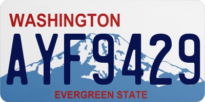 WA license plate AYF9429