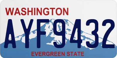 WA license plate AYF9432