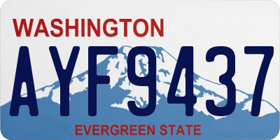 WA license plate AYF9437