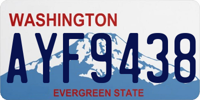 WA license plate AYF9438