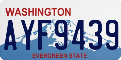 WA license plate AYF9439