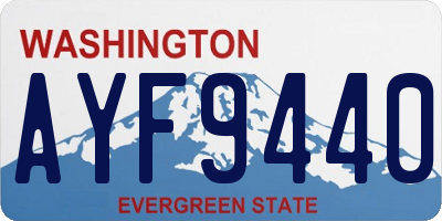 WA license plate AYF9440