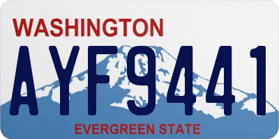 WA license plate AYF9441