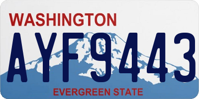 WA license plate AYF9443