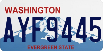 WA license plate AYF9445