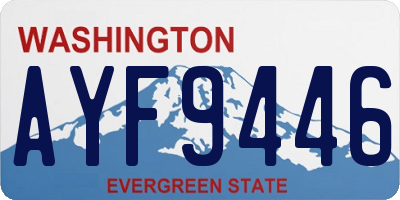 WA license plate AYF9446