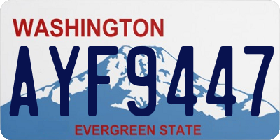 WA license plate AYF9447