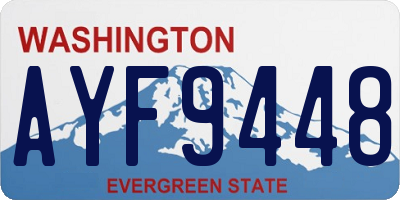 WA license plate AYF9448
