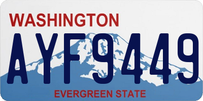 WA license plate AYF9449