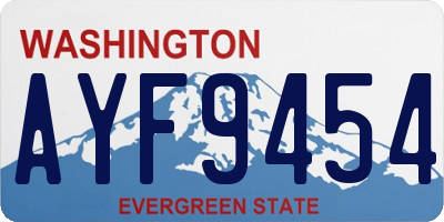 WA license plate AYF9454
