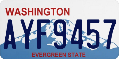 WA license plate AYF9457