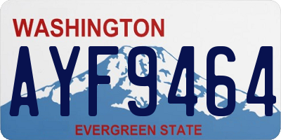 WA license plate AYF9464