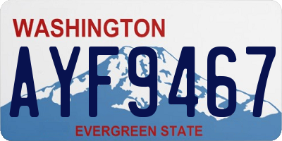 WA license plate AYF9467