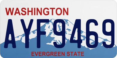 WA license plate AYF9469
