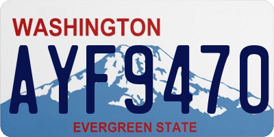 WA license plate AYF9470