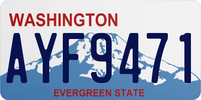 WA license plate AYF9471