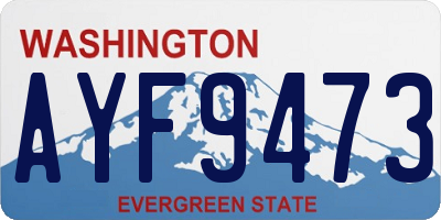 WA license plate AYF9473