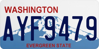 WA license plate AYF9479