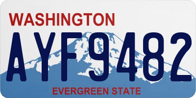 WA license plate AYF9482