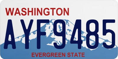 WA license plate AYF9485
