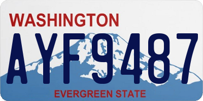 WA license plate AYF9487
