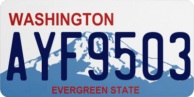WA license plate AYF9503