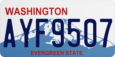WA license plate AYF9507