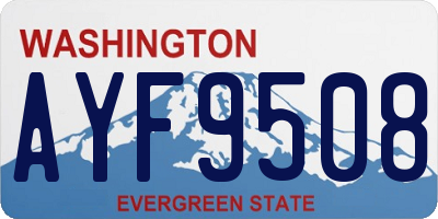 WA license plate AYF9508