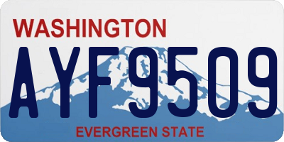 WA license plate AYF9509