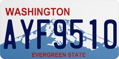 WA license plate AYF9510