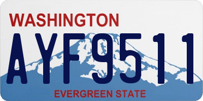WA license plate AYF9511
