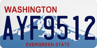 WA license plate AYF9512